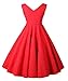 LUOUSE Classy Vintage Audrey Hepburn Style 1950's Rockabilly Swing Evening Dress