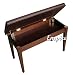 Walnut Grand Piano Bench Upholstered Top with Storage Compartment - Duet