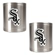 Chicago White Sox MLB 2pc Stainless Steel Can Holder Set- Primary Logo by Great American Products