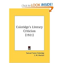 Coleridge's Literary Criticism (1921)