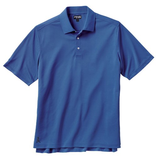 PING Men's Albatross Button Down Polo Shirt, COBALT, 3XL