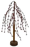 Primitive Red Pip Berry Weeping Willow Tree
