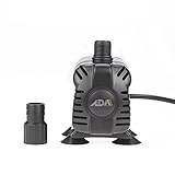 ADA 小型水中ポンプ 15W 水族館給水・排水ポンプ 吐出量1200L/H 最大揚程1.5M 水槽水循環ポンプ 静音 PSE認証済み (WT-1200)