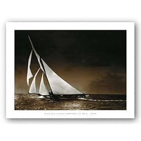Sailing Yacht Mohawk at Sea, 1895 by Photography Collection 8"x10.5" Art Print Poster