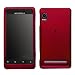 Motorola Droid 2 A955 Rubberized Rose Red Premium Phone Protector Hard Cover Case + Screen Protector w/small microfiber cloth