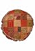 Beautiful Decorative Hand Made Multi-colored Round Ottoman Stool Floor Cushion with Patchwork, Embroidery & Mirror Work ( It Comes Unfilled )