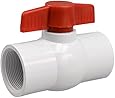 Valterra 700-15F PVC Ball Valve, White, 1-1/2" FPT