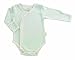 Tadpoles Organic Cotton Pin-Stripe Kimono-Style Bodysuit, Sage 3-6 Months