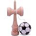 White & Black Soccer Ball Kendama And Extra String