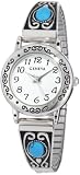 Geneva Women's 82599KOL Round White Dial Antique Silver Watch
