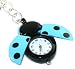 Light Blue Ladybug Key Chain Purse Charm Watch Clip by Eikon