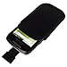 iGadgitz Black Genuine Leather Pouch Case Cover for Samsung Galaxy Mini S5570 Android Smartphone Cell Phone