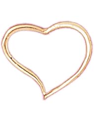 Dazzlers Solid 14k Gold Floating Heart Charm Pendant Available in three colors from jewelsberry (weights: 0.9 grams only)
