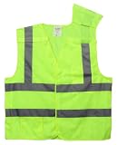 Cordova VB231PL Class II 5-Point Breakaway Vest with Pockets, 2-Inch Silver Reflective Tape, Lime, Large