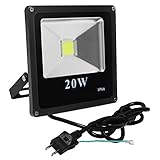 Meikee 20w LED投光器 100wハロゲンランプの代替品 昼白色 6000K IP66防水仕様 投光機 フラッドライト 看板灯 作業灯 省エネ
