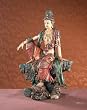 Seated Water and Moon Kuan-yin (Guanyin) Bodhisattva Statue Hand-painted Sculpture