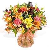 Review Flowers Direct  / Autumn coloured seasonal bouquet. - Send Handtied Bouquet of Fresh Flowers