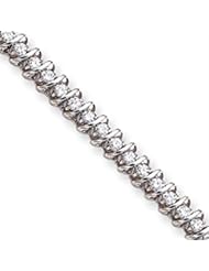 14k Gold White Gold Holds 42 2.7mm Stones 3.32ct Swirled Tennis Bracelet Mountin
