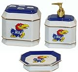 NCAA Kansas Jayhawks 3-Piece Bathroom Gift Set