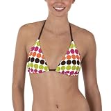 Xhilaration Dot Triangle Swim Top - Multicolor