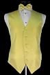 Tuxedo Vest - Venetian Collection Lemon with Coordinating Bowtie