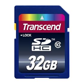 Click here to buy Transcend 32 GB Class SDHC 10 Flash Memory Card TS32GSDHC10E.