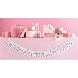 Martha Stewart Crafts Banner, White Congratulations