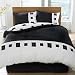 Las Vegas Duvet Cover Set, Black/White, King