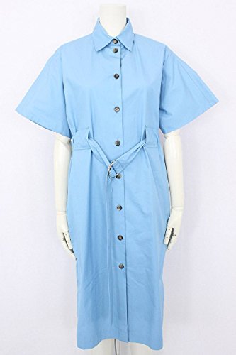 (セリーヌ) CELINE ウエストベルト半袖シャツワンピース(38/ライトブルー) レディース 中古