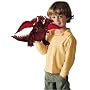 Plush Red Three Headed Dragon Puppet 10"