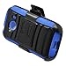Samsung Galaxy Ace Style/Stardust Case, Dual Armor Hybrid Protective Cover w/Kickstand and Swivel Belt Clip Holster for Samsung Galaxy Ace Style S765C/Galaxy Stardust S766C - Blue