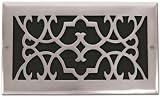 Brass Elegans Solid Brass 10x6” Victorian Floor Register Plate - Pewter