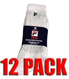 Fila Men's Cushioned Athletic Crew Socks - 12 Pack Grey/w Black Logo