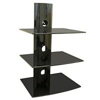 Mount-it! MI-803 Triple Shelf Wall Mount - High Gloss Black