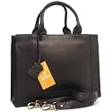 Lilley & Skinner Black Leather Work Bag / Briefcase A4