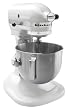 KitchenAid K4SSWH 4 -1/2 Quart Bowl Lift Stand Mixer, White
