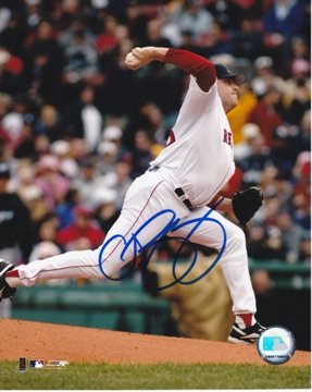 Curt Schilling Autographed Boston Red Sox 8x10 action Photo