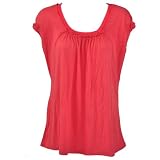Liz Claiborne Lizwear Womens Cap Sleeve Orange Top Size XL