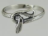 A Baby Snake Ring in Sterling Silver Made in America