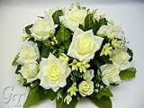 Review   / Wedding 43cm Artificial Silk Flower Rose Berries Ivy Fern Table Centrepiece (Cream) from GT Decorations