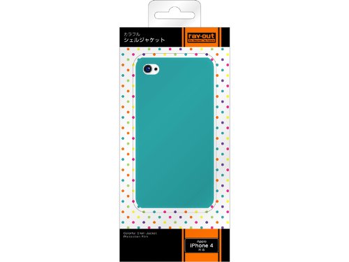 レイアウト iPhone4 カラフルシェルジャケット アイスブルー RT-P3C5/A