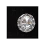 Faux Diamond Silver Magnetic Earrings, 12,500 Gauss - 1 pair