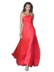 Cocktail Silk One Shoulder Lace  Evening Dress/Bridesmaid Dress/Prom Dress  With Rhinestones