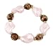 Bracelet - B60 - Murano Style Glass - Twists - Stretch ~ Pink