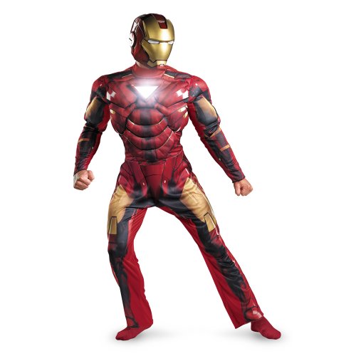 Iron Man 2 (2010) Movie - Iron Man Mark 6 Light Up Deluxe Adult Costume  