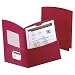 Oxford 50625-58 Contour Two Pocket Portfolios, Red, 25 Per Box