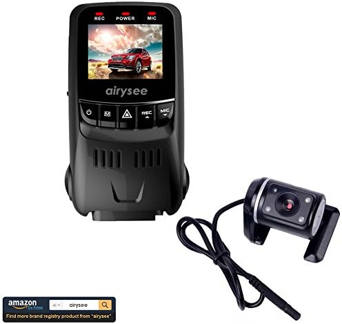 Dual Dash Cam, Airysee B40S-Plus Capacitor Dual Video Front / Rear Auto Driving Video Recorder