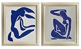 IMAGE OF Art Reproduction Oil Painting - Matisse Paintings: The Flowing Hair & Blue Nude II Pre-Framed - Classic 20