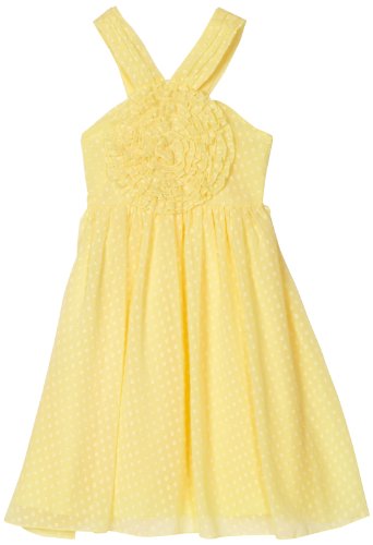 Blush by Us Angels Girls 7-16 Dot Dobby Sundress, Canary, 10