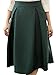 Vikoros Women's High Waisted Pleated Skirt A Line Midi Skirt